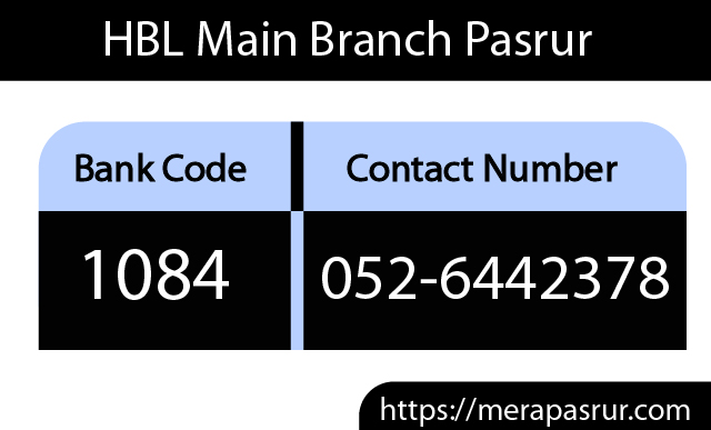 HBL-main-branch-pasrur-with-code-and-contact-number
