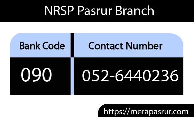 NRSP pasrur branch with code and contact number