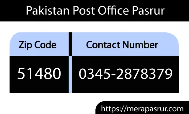 pakistan post office pasrur contact number