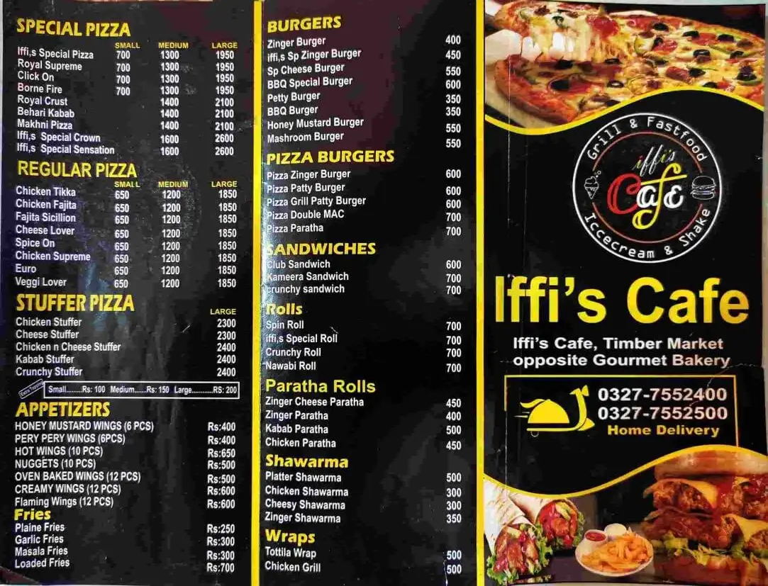 Iffi cafe pasrur menu page 2